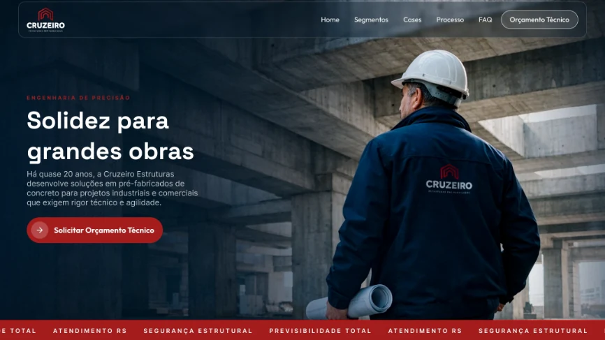 Versão mobile de uma landing page desenvolvida pela RG Marketing Brasil